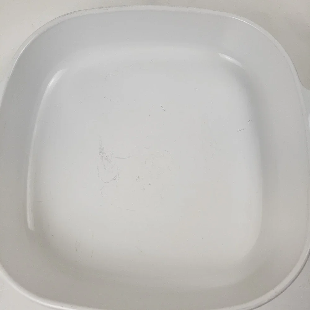Vintage Corning Ware Blue Cornflower 10 Inch Square Casserole Dish P-10-B White